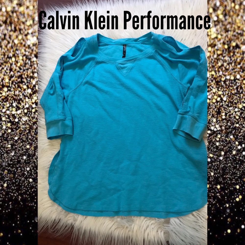 Calvin Klein Keyhole Sleeve Performance Tee